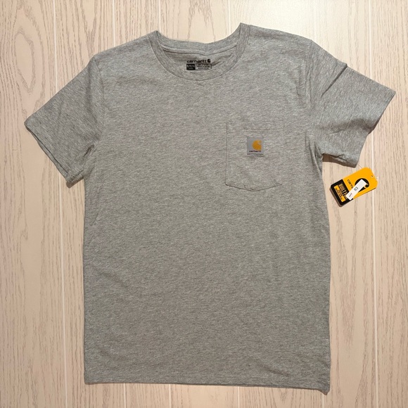 Carhartt Other - Carhartt Boys Size XL 18/20 Gray Heather Pocket Logo Workwear T Shirt NEW